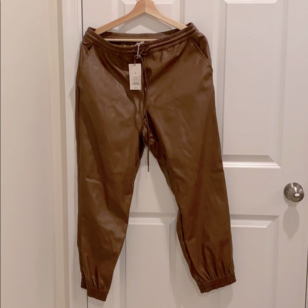 Leather Joggers